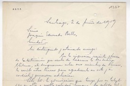 [Carta] 1959 junio 2, Santiago [Chile] [a] Joaquín Edwards Bello