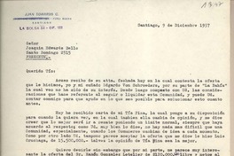 [Carta] 1957 diciembre 9, Santiago, [Chile] [a] Joaquín Edwards Bello
