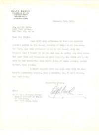 [Carta] 1957 feb. 6, New York [a] Dr. Alfred Vogl, New York