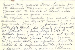 [Carta] [1960?], [Montevideo, Uruguay] [a] Doris Dana, [New York]