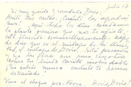 [Carta] [1960?] jul.17, Montevideo, Uruguay [a] Doris Dana, [New York]