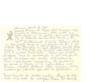 [Carta] 1961 Semana Santa, Montevideo, Uruguay [a] Doris Dana, [New York]