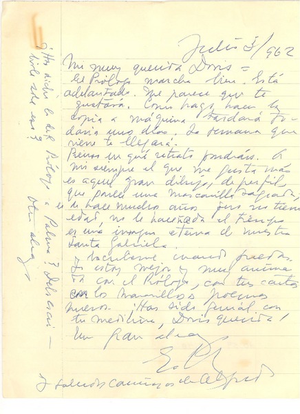 [Carta] 1962 jul.3 [Montevideo, Uruguay] [a] Doris Dana, [New York]