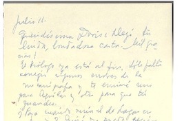 [Carta] [1962?] jul.11 [Montevideo, Uruguay] [a] Doris Dana, [New York]