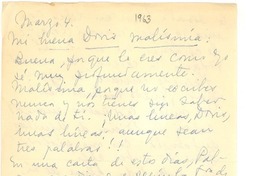 [Carta] 1963 mar. 4, [Montevideo, Uruguay] [a] Doris Dana, [New York]