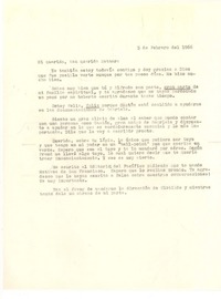 [Carta] 1966 feb. 5, [New York] [a] Esther de Cáceres, [Montevideo]