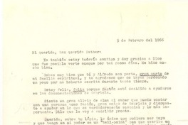 [Carta] 1966 feb. 5, [New York] [a] Esther de Cáceres, [Montevideo]