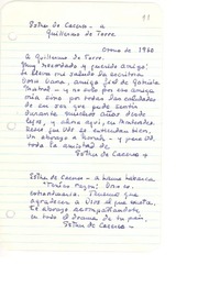 [Carta] 1960, [Montevideo], [Uruguay] [al] Guillermo de Torre, [Buenos Aires], [Argentina]