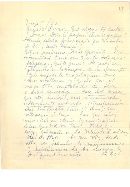 [Carta] 1962, may. 5, Montevideo, Uruguay [al] Doris Dana, [New YorK]