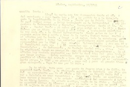 [Carta], 1961 sep. 10, México [a] Doris Dana, [New York]