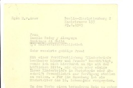 [Carta], 1949 ago. 29, Berlin, Alemania [a] [Gabriela Mistral]