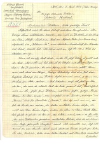 [Carta], 1947 apr. 7, Kiel, Alemania [a] Gabriela Mistral