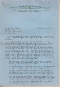 [Carta] 1941, entre nov. 4 y dic. 3, California, Estados Unidos [a] Luis Omar Cáceres