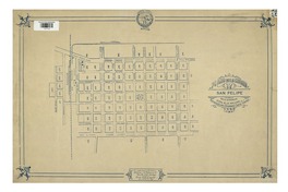 Plano de la ciudad de San Felipe con la numeración oficial de manzanas