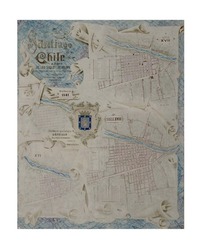 Santiago de Chile a fines de los siglos XVI, XVII y XVIII según croquis i apuntes del Sr. Luis Thayer Ojeda, 12 de febrero de 1541