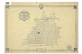 Plano de la ciudad de San Fernando con la numeración oficial de las manazanas [material cartográfico] : de la Asociación Chilena de Aseguradores Contra Incendio.