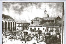 [Plaza de Armas de Santiago en 1850]
