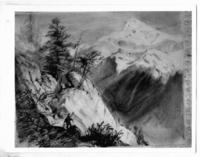 [Vista de la Cordillera de Nahuelbuta, con un hombre observando la montaña]