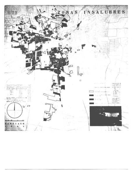 [Plano] zonas insalubres, Santiago 1932