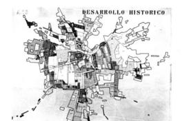[Plano] Desarrollo histórico, Santiago 1541-1952