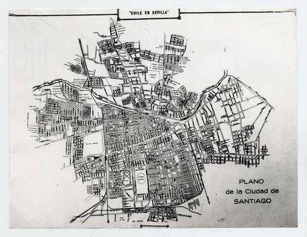 Plano de la ciudad de Santiago: Chile en Sevilla