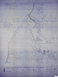 Proyecto de plano regulador y límite urbano de Llico y Lago Vichuquén  [material cartográfico]