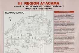 III Región Atacama planos de la ciudades de Copiapó y Chañaral y datos de interés general.