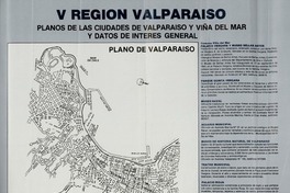 V Región Valparaíso planos de la ciudades de Valparaíso y Viña del Mar y datos de interés general.