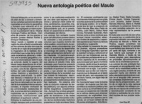 Nueva antología poética del Maule  [artículo] Luis Celis M.