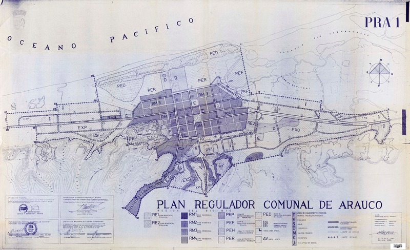 Plan regulador comunal de Arauco Antonio Zelada E. [material cartográfico]