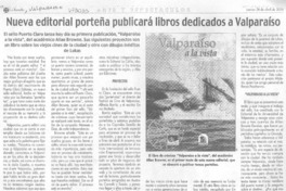 Nueva editorial porteña publicará libros dedicados a Valparaíso.