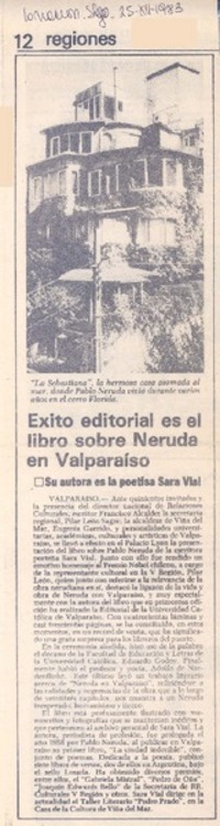 Exito editorial es el libro sobre Neruda en Valparaíso.