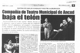 Compañía de teatro municipal de Ancud baja el telón