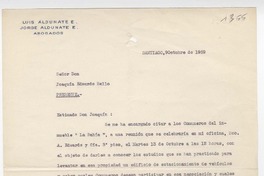 [Carta] 1959, octubre 9, Santiago, [Chile] [a] Joaquín Edwards Bello