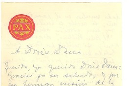 [Carta] [1955?], [Montevideo, Uruguay] [a] Doris Dana, [New York]