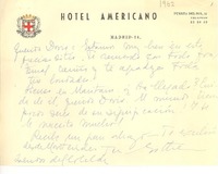 [Carta] [1962], Madrid, España [a] Doris Dana, [New York]