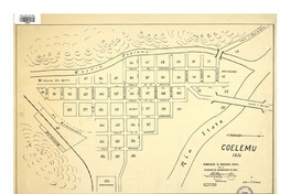 Coelemu 1934 numeración de manzanas oficial [mapa] : de la Asociación de Aseguradores de Chile.