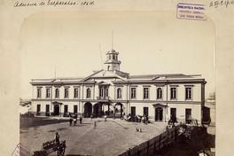 [Aduana de Valparaíso 1864, vista frontal del edificio]