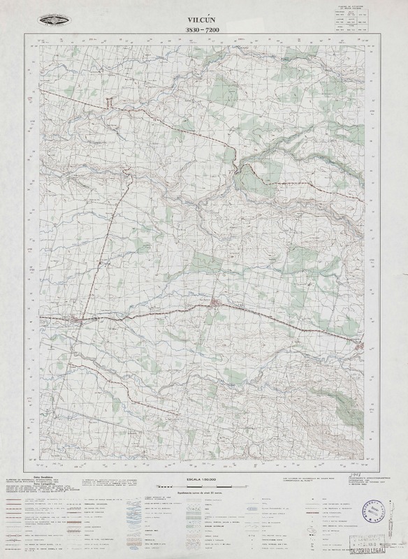 Vilcún 3830 - 7200 [material cartográfico] : Instituto Geográfico Militar de Chile.