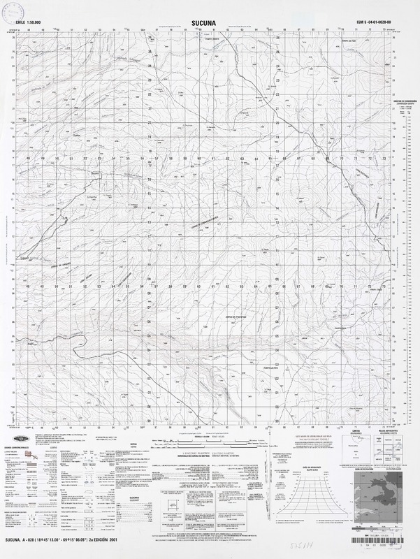 Sucuna (18°45'13.00" - 69°15'06.05" [material cartográfico] : Instituto Geográfico Militar de Chile.