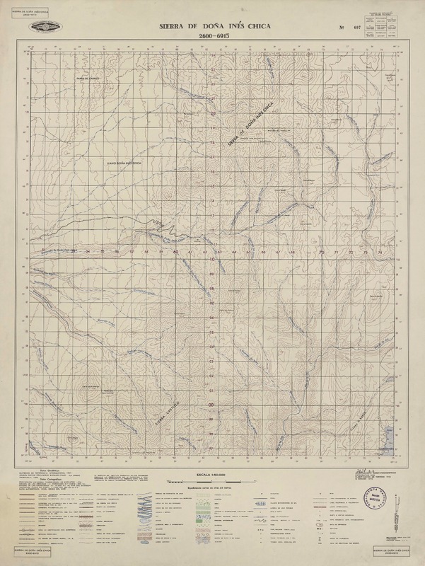 Sierra de Doña Inés Chica 2600 - 6915 [material cartográfico] : Instituto Geográfico Militar de Chile.