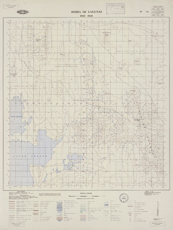 Sierra de Lagunas 2045 - 6945 [material cartográfico] : Instituto Geográfico Militar de Chile.