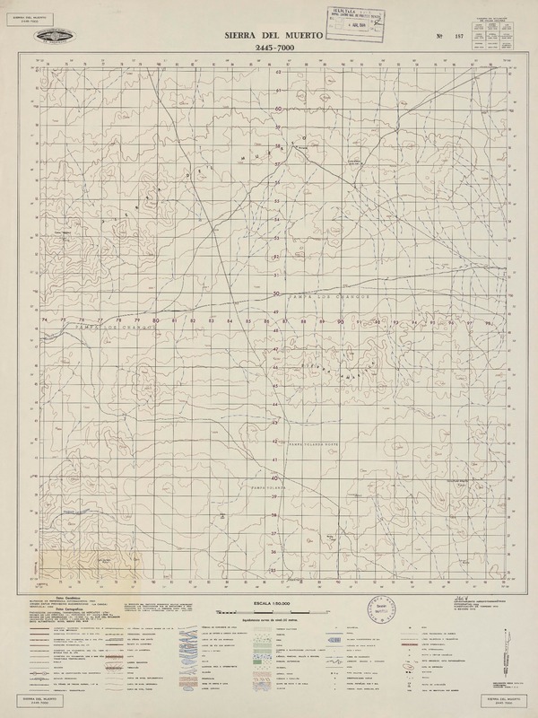 Sierra del Muerto 2445 - 7000 [material cartográfico] : Instituto Geográfico Militar de Chile.