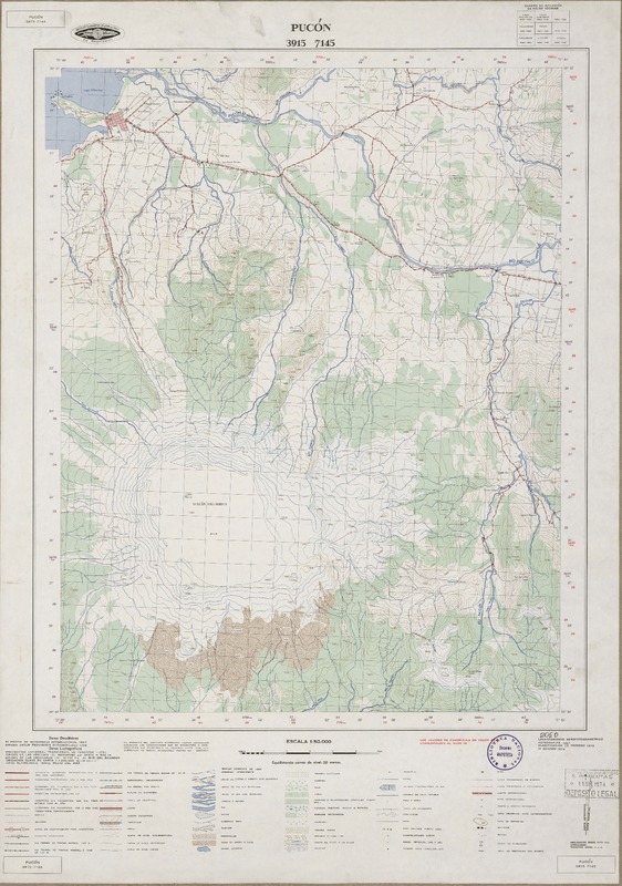 Pucón 3915 - 7145 [material cartográfico] : Instituto Geográfico Militar de Chile.