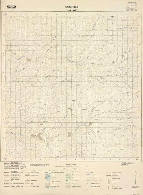 Quehuita 2100 - 6845 [material cartográfico] : Instituto Geográfico Militar de Chile.