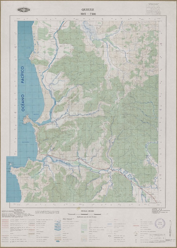 Queule 3915 - 7300 [material cartográfico] : Instituto Geográfico Militar de Chile.