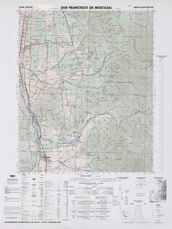 San Francisco de Mostazal 3345 - 0130 [material cartográfico] : Instituto Geográfico Militar de Chile.