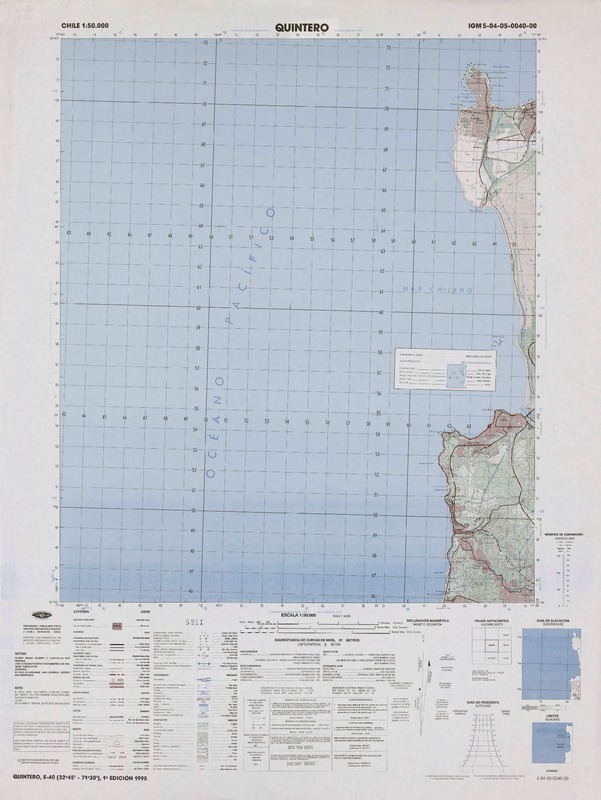 Quintero 32°45' - 71°30' [material cartográfico] : Instituto Geográfico Militar de Chile.
