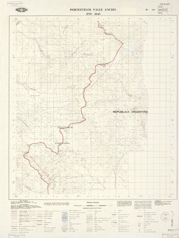 Portezuelos Valle Ancho 2715 - 6845 [material cartográfico] : Instituto Geográfico Militar de Chile.