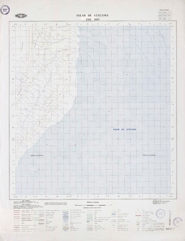 Salar de Atacama 2315 - 6815 [material cartográfico] : Instituto Geográfico Militar de Chile.